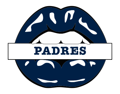 San Diego Padres Lips Logo vinyl decal